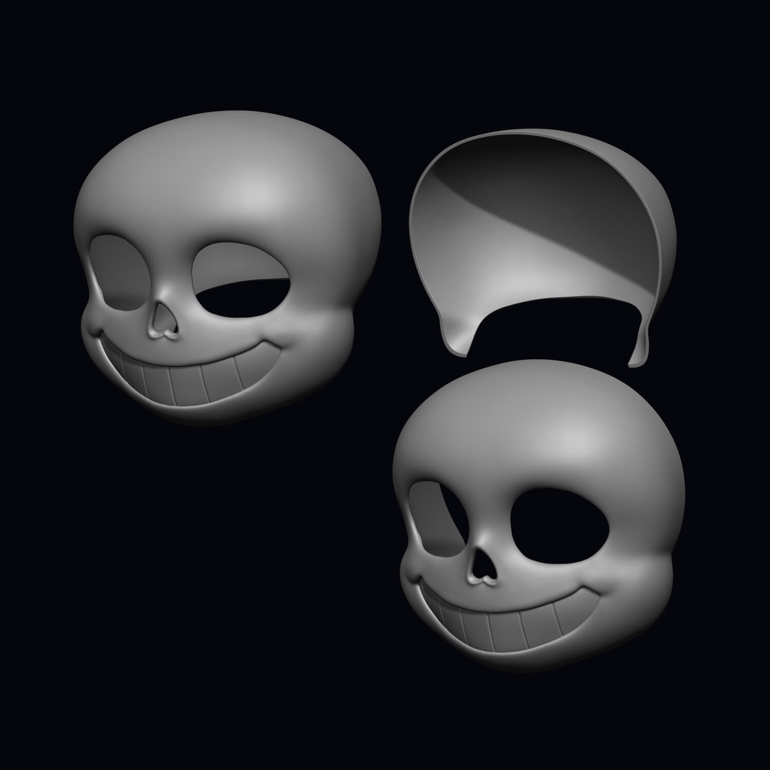 Undertale Sans Mask 3D Model