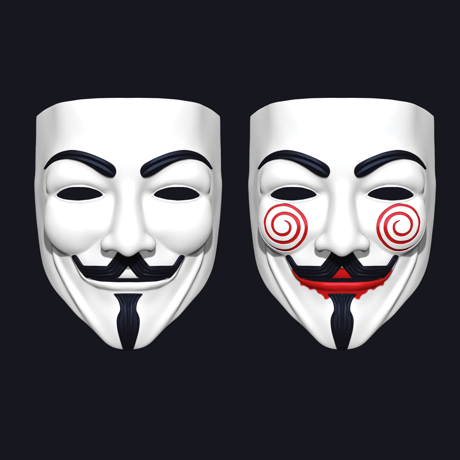Vendetta Mask 3D Model
