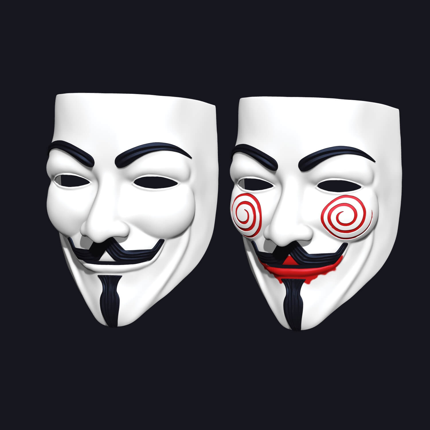 Vendetta Mask 3D Model