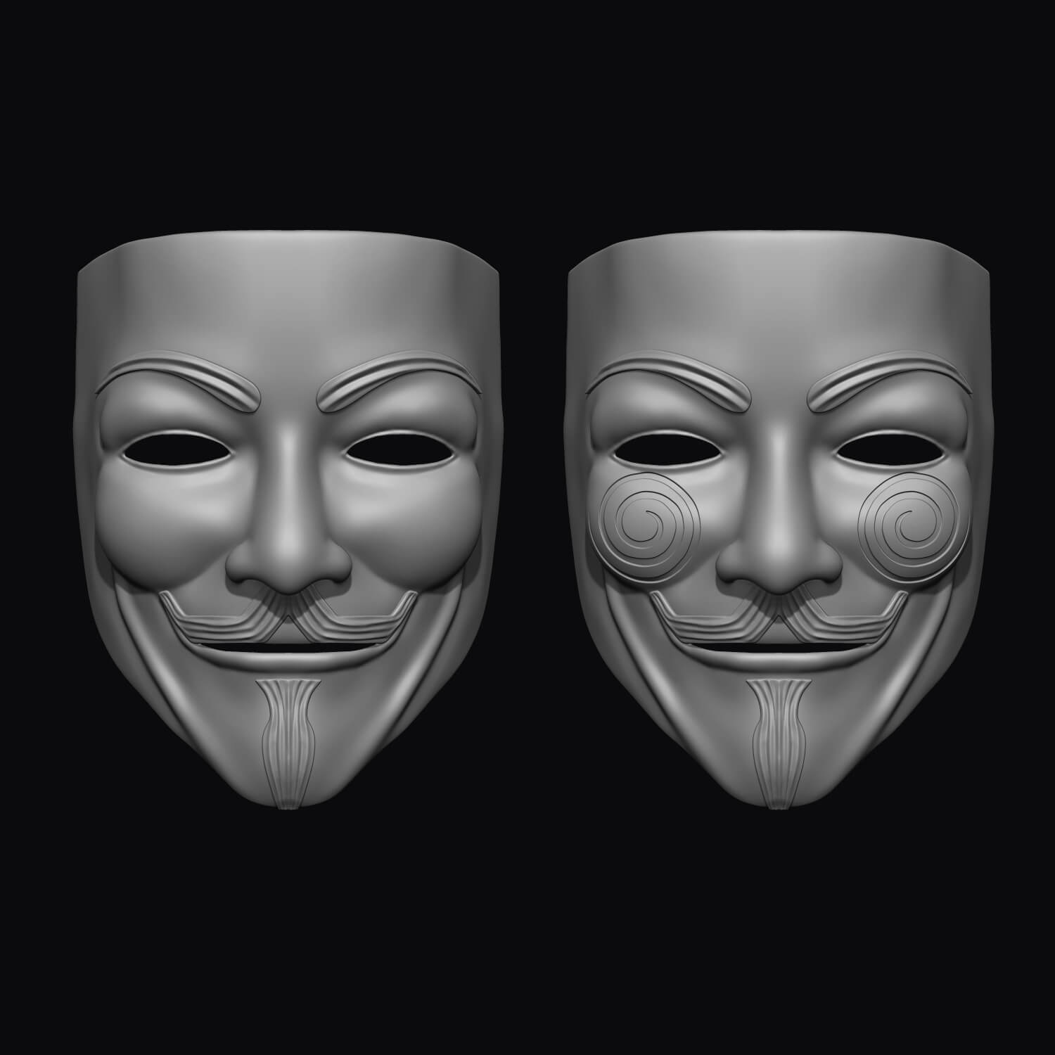 Vendetta Mask 3D Model
