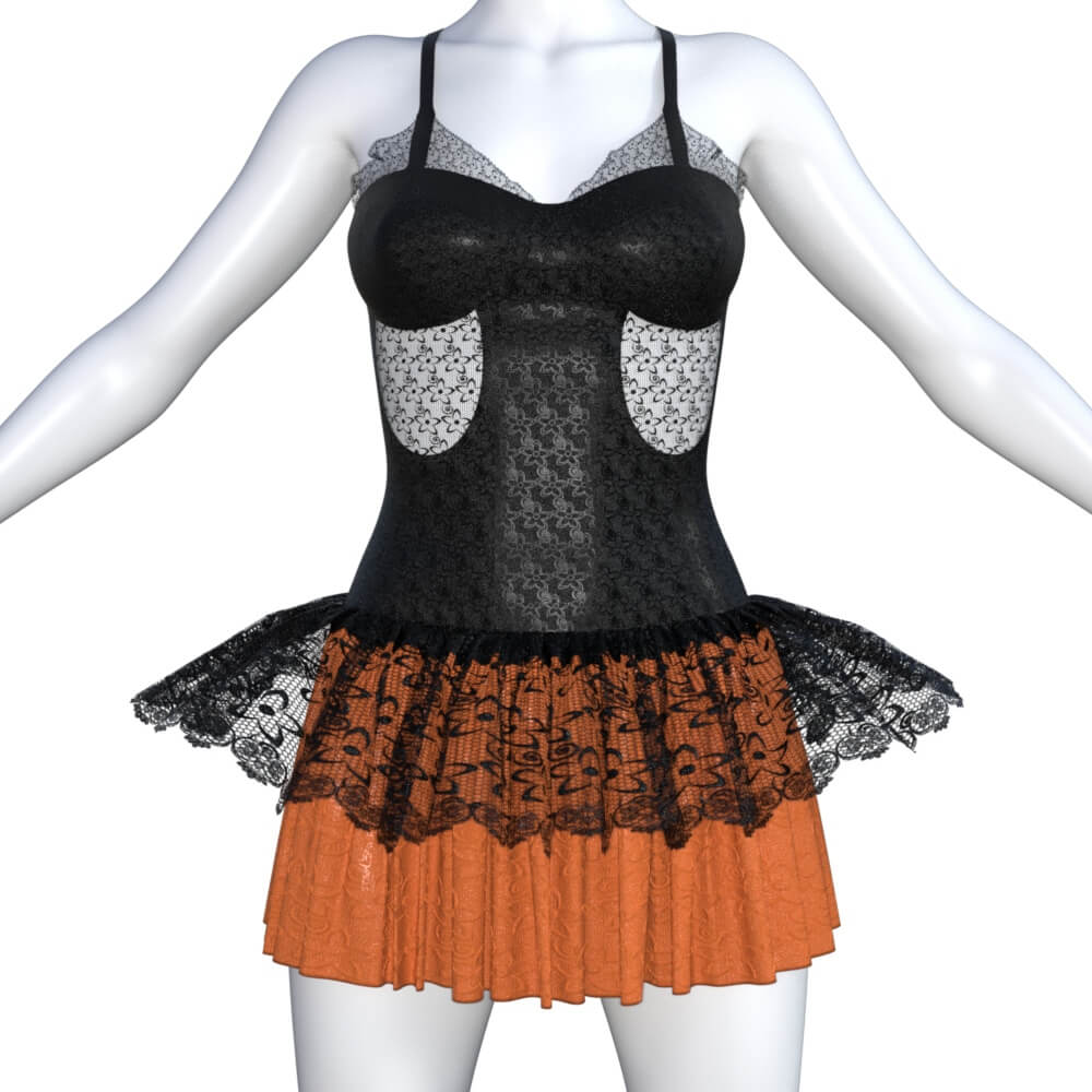 Free Presets G9 G8F Clubber Ruffle Dress Daz Content