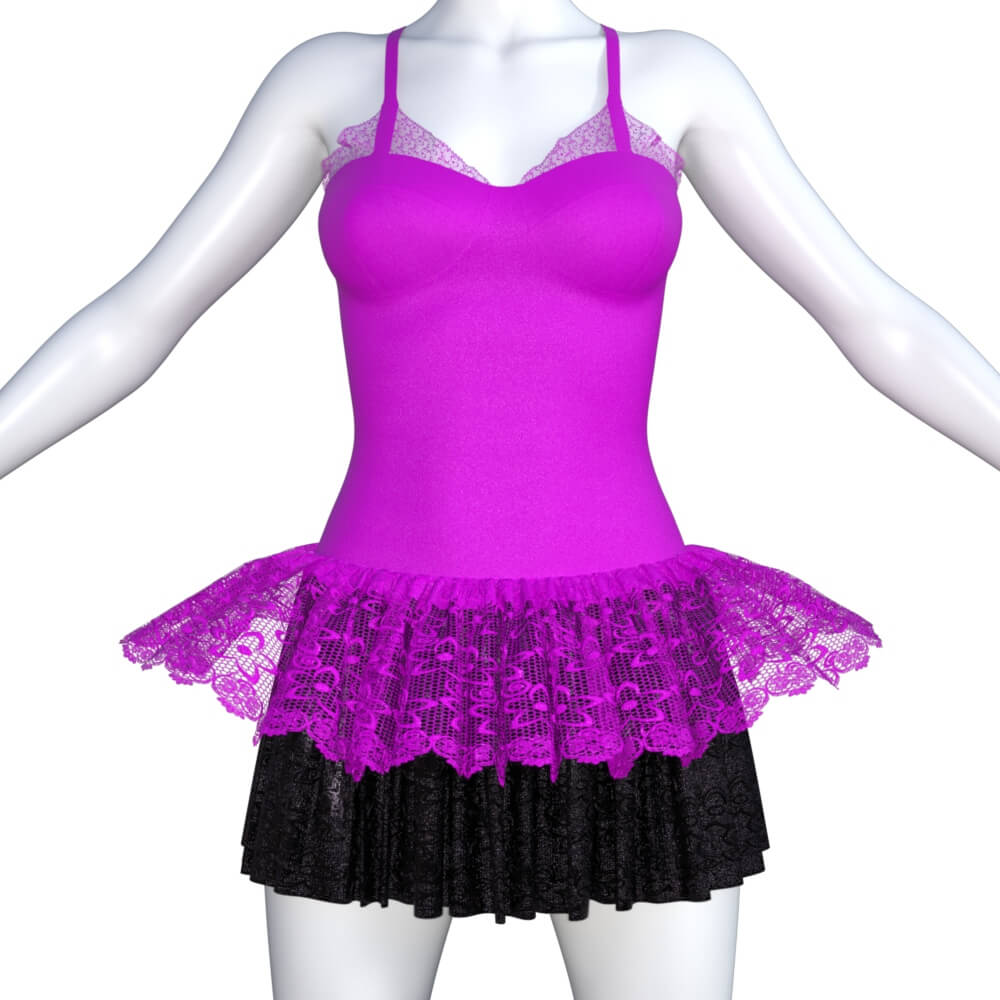 Free Presets G9 G8F Clubber Ruffle Dress Daz Content