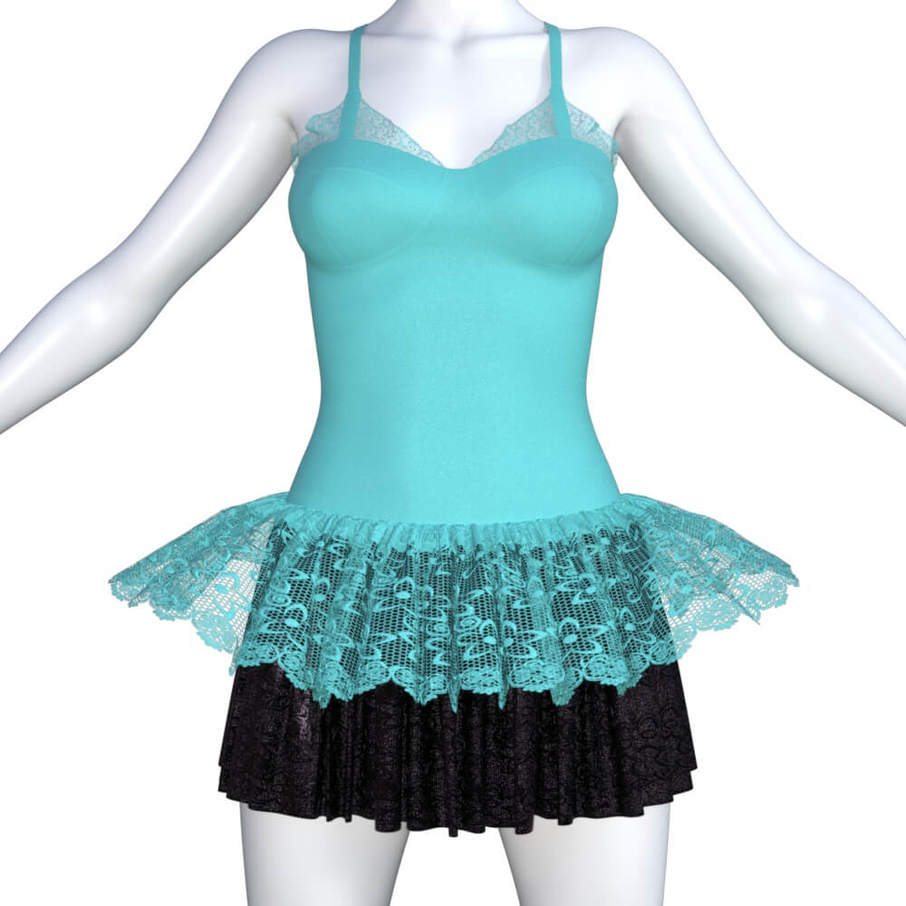 Free Presets G9 G8F Clubber Ruffle Dress Daz Content