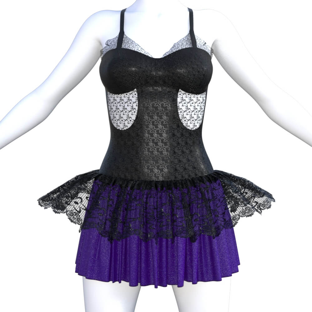 Free Presets G9 G8F Clubber Ruffle Dress Daz Content
