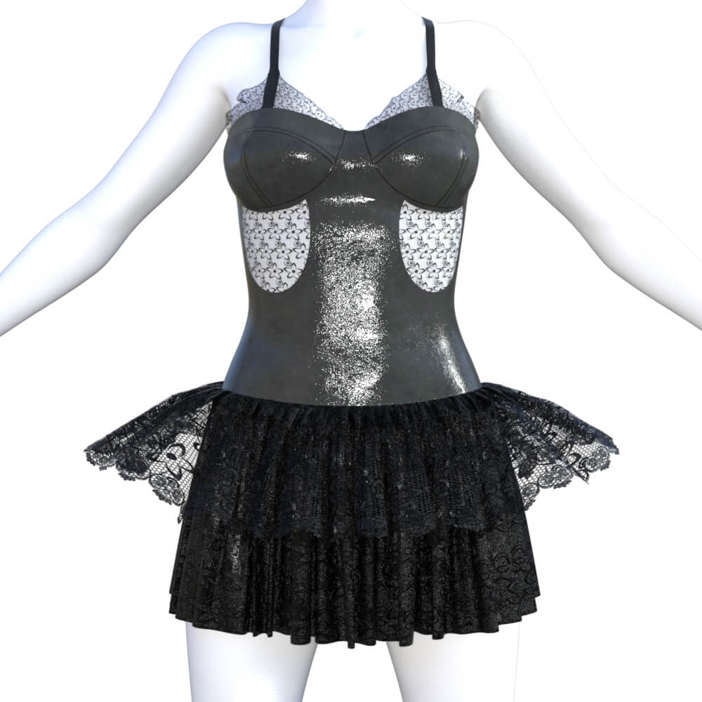 Free Presets G9 G8F Clubber Ruffle Dress Daz Content