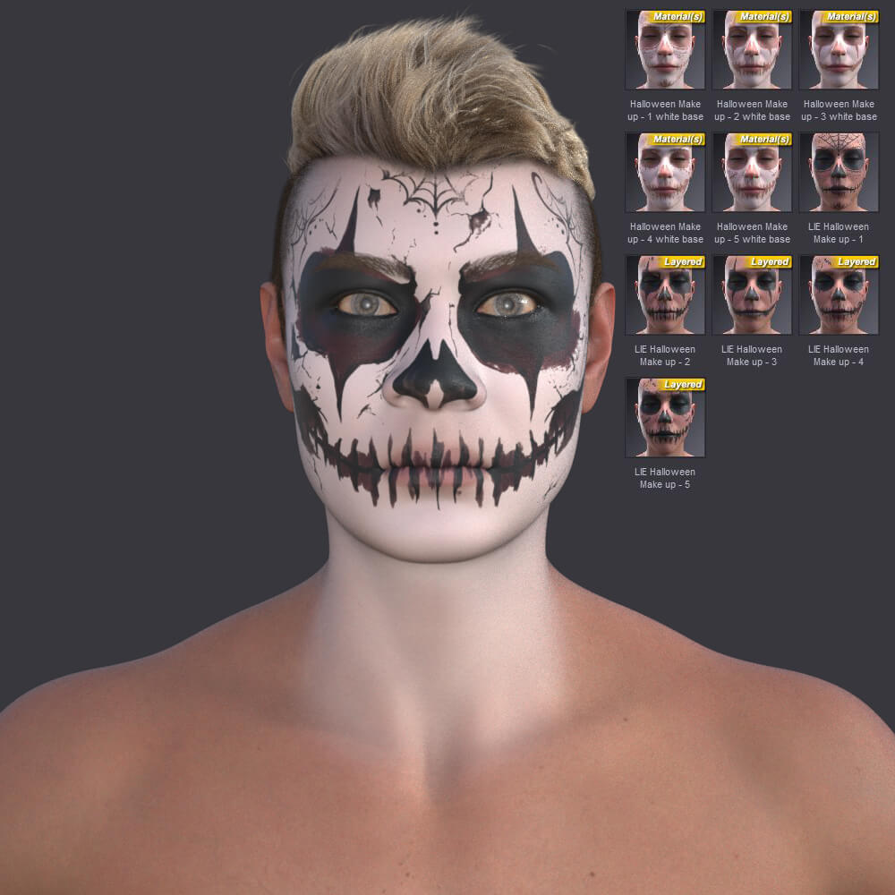 G9 2026 Halloween Face Makeup Daz Content