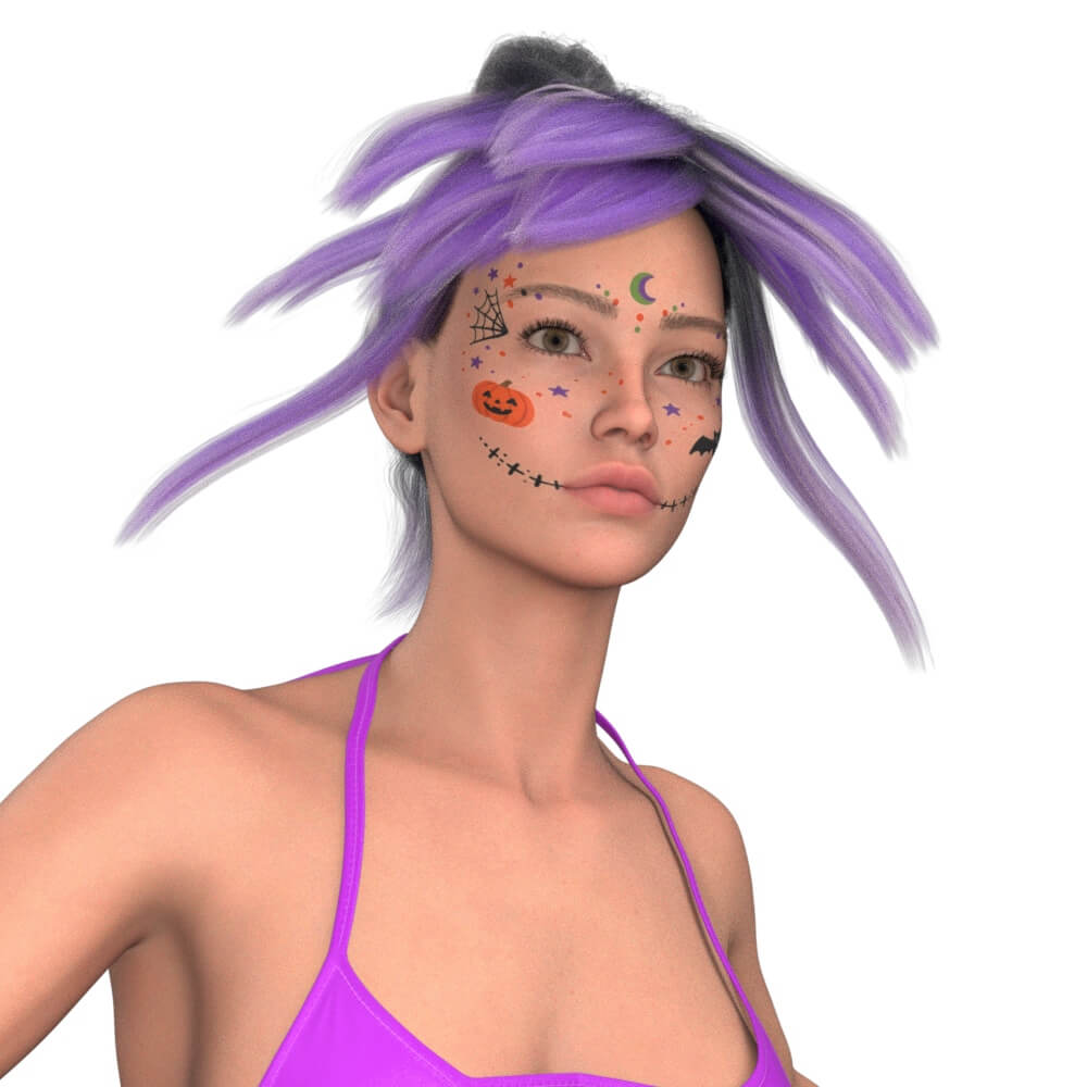 G9 Free Funny Halloween Makeup Daz Content