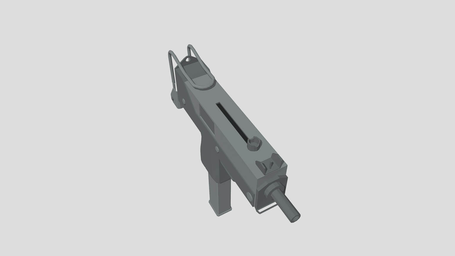 Mac-10 Low-Poly 3D Model Game-Ready Asset 3D Model