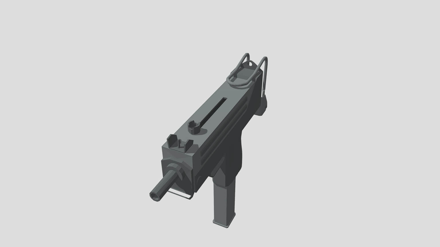 Mac-10 Low-Poly 3D Model  Game-Ready Asset 3D Model