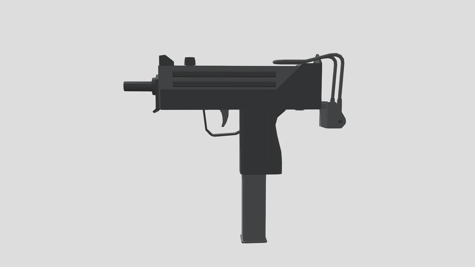 Mac-10 Low-Poly 3D Model  Game-Ready Asset 3D Model