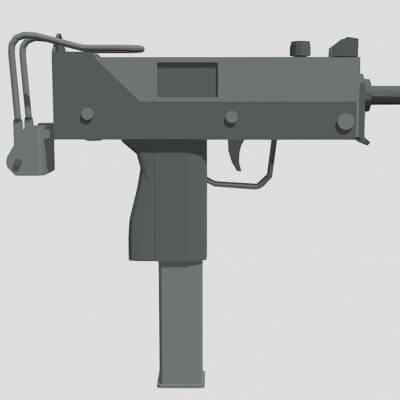 Mac-10 Low-Poly 3D Model | Game-Ready Asset