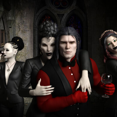 Gothic Wedding 3D Wallpaper