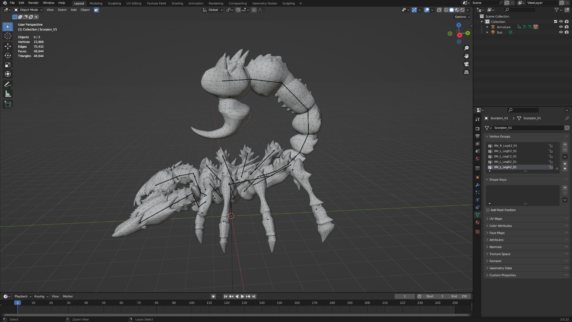 Scorpion Monster-V1a 3D Model