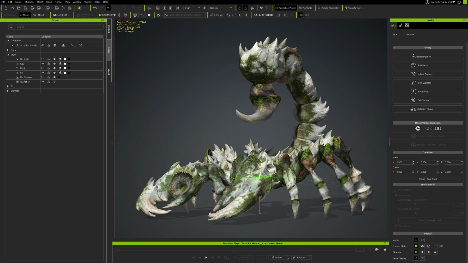 Scorpion Monster-V1a 3D Model