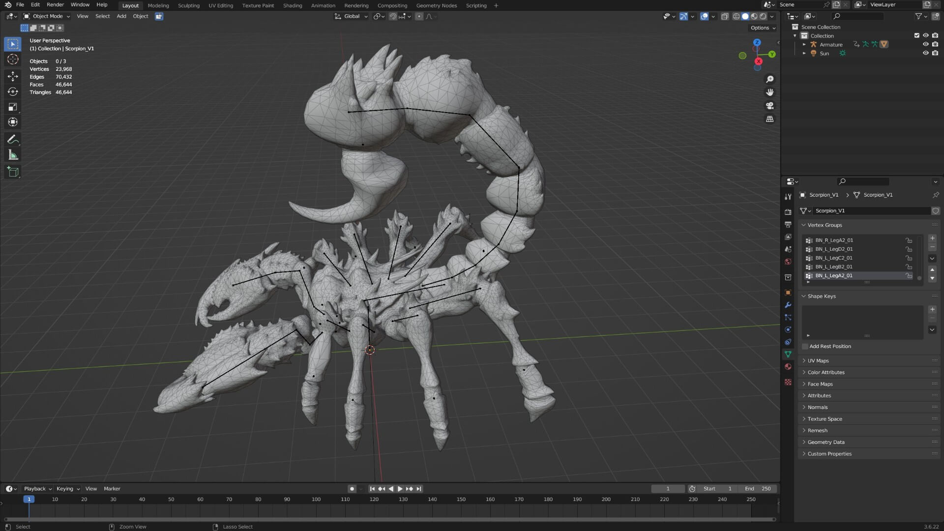 Scorpion Monster-V1c 3D Model