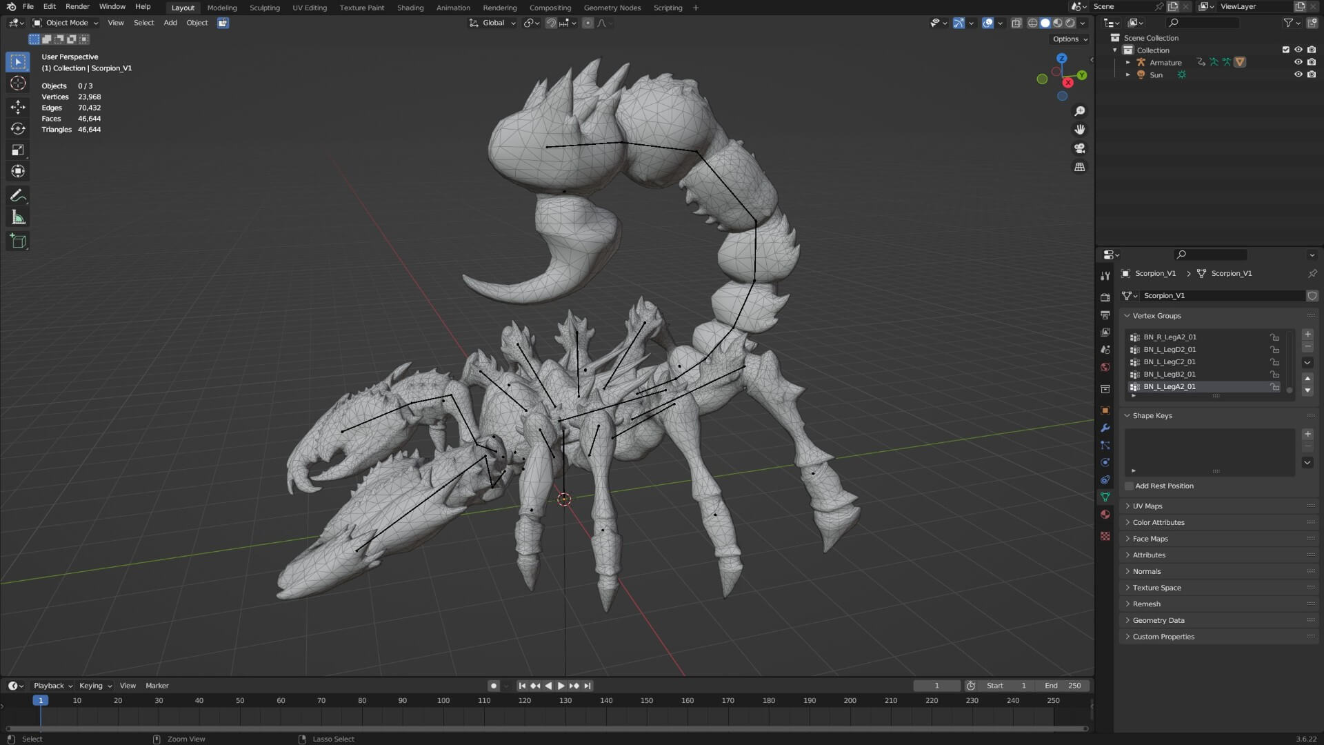 Scorpion Monster-V1d 3D Model