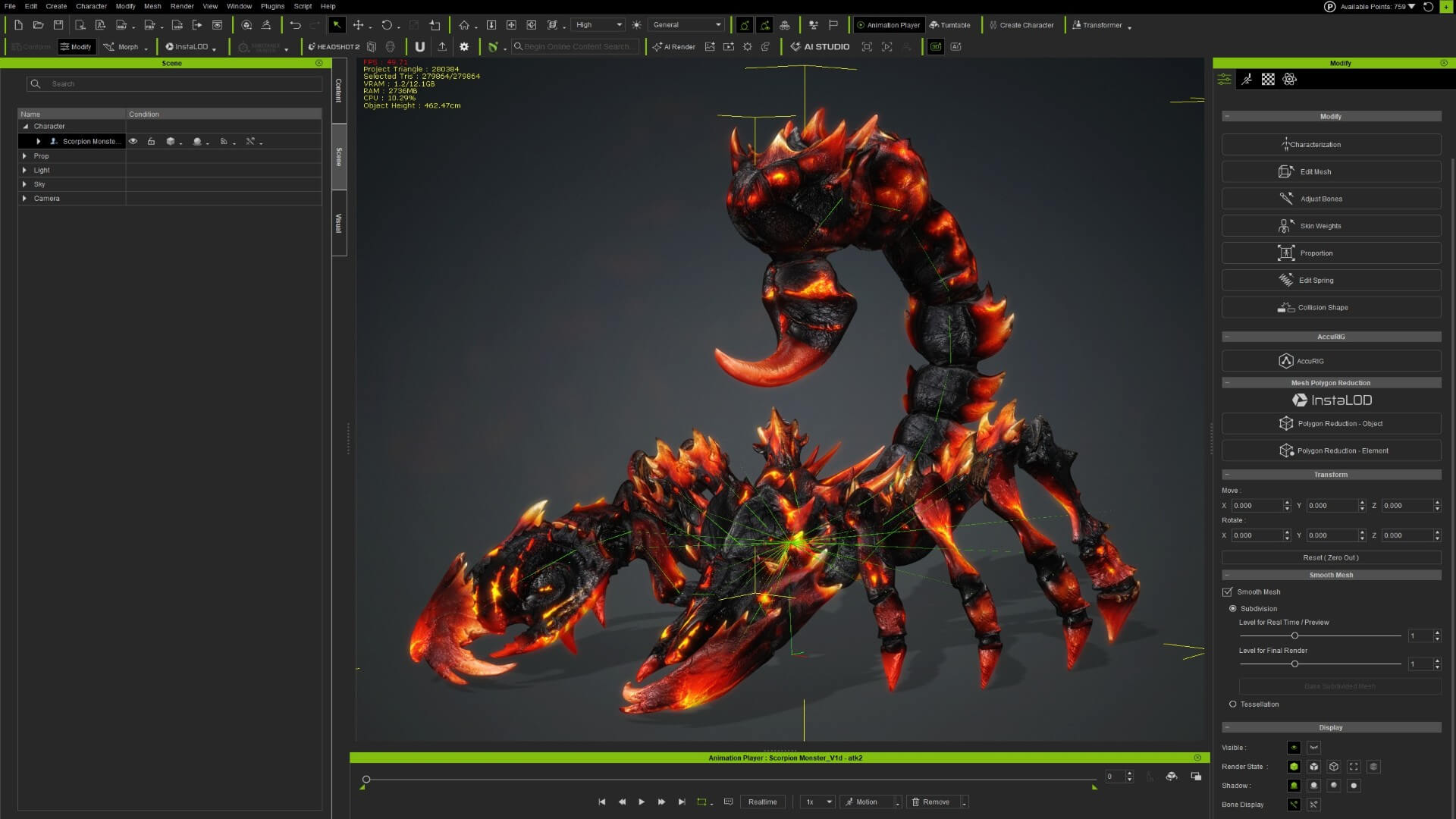 Scorpion Monster-V1d 3D Model