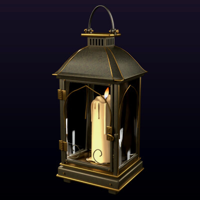 Nightfall Artisan Lantern - Gothic Candle Lantern Prop