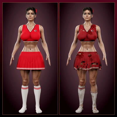 Sexy Cheerleader Costume + Zombie for G9 G8F