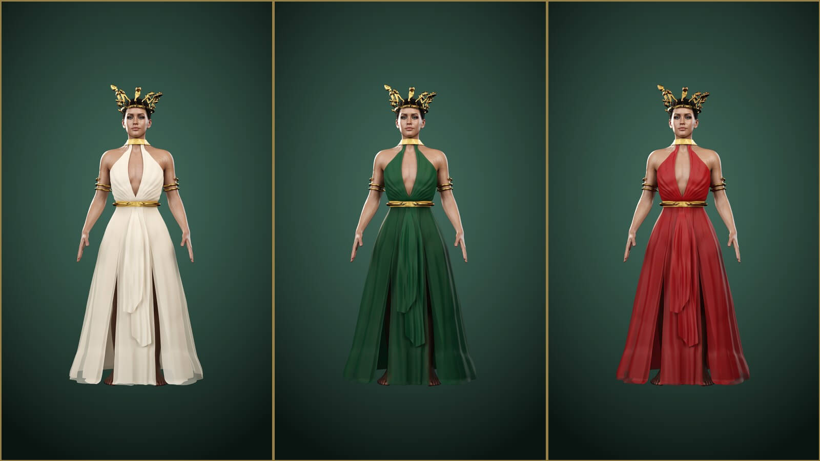 Sexy Medusa Costume with dForce Gown for G9 G8F Daz Content