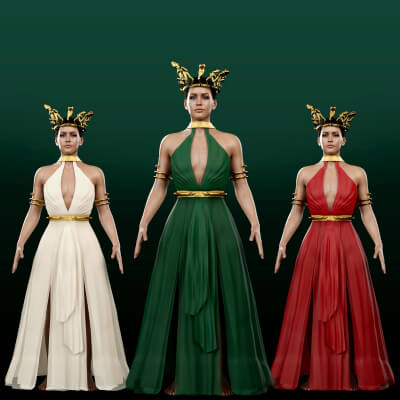 Sexy Medusa Costume with dForce Gown for G9 G8F