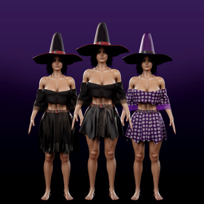 DForce - Sexy Midnight Witch Costume for G9 G8F