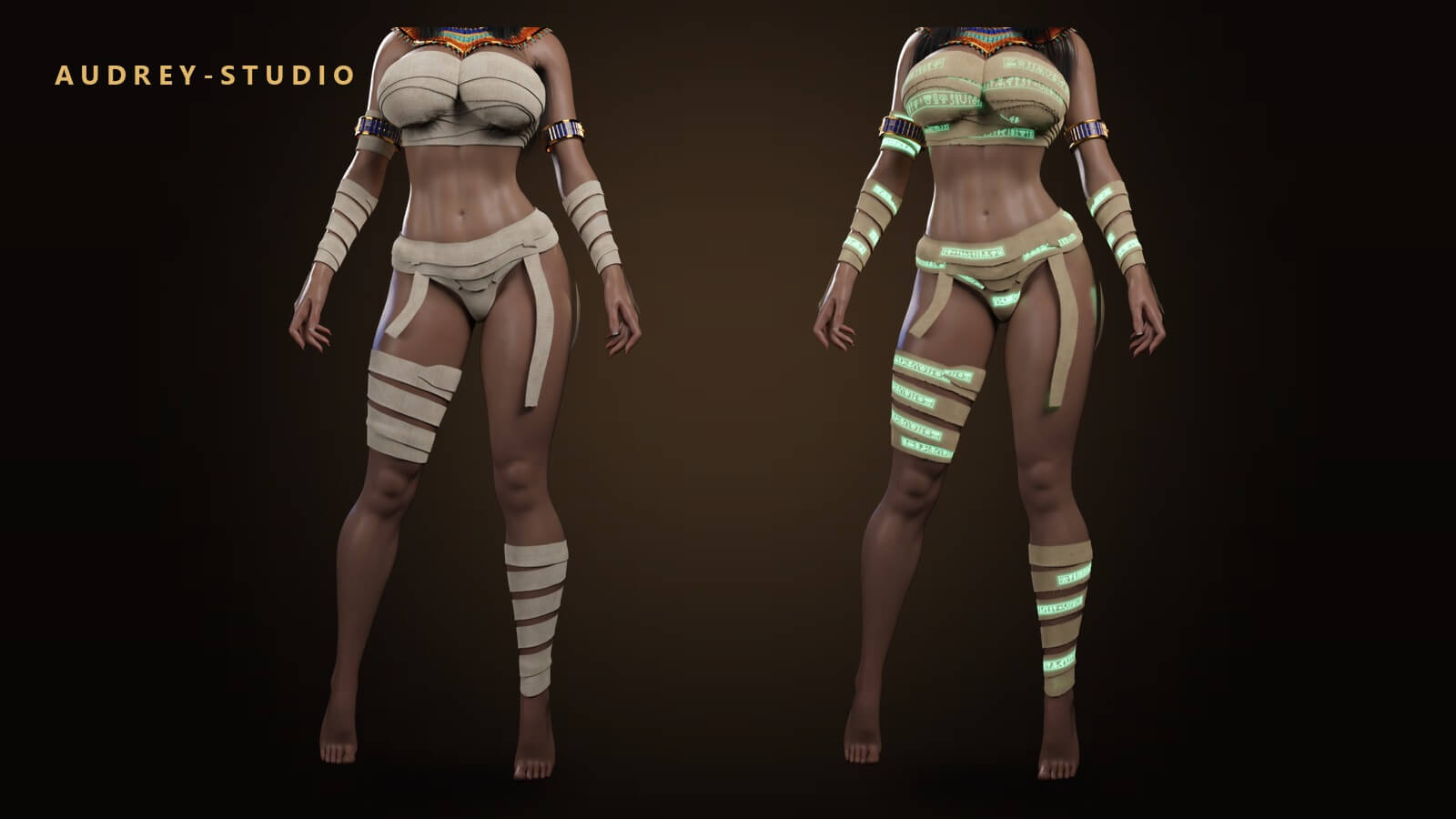 Sexy Mummy Queen Costume for Genesis 9 and Genesis 8 Female Daz Content