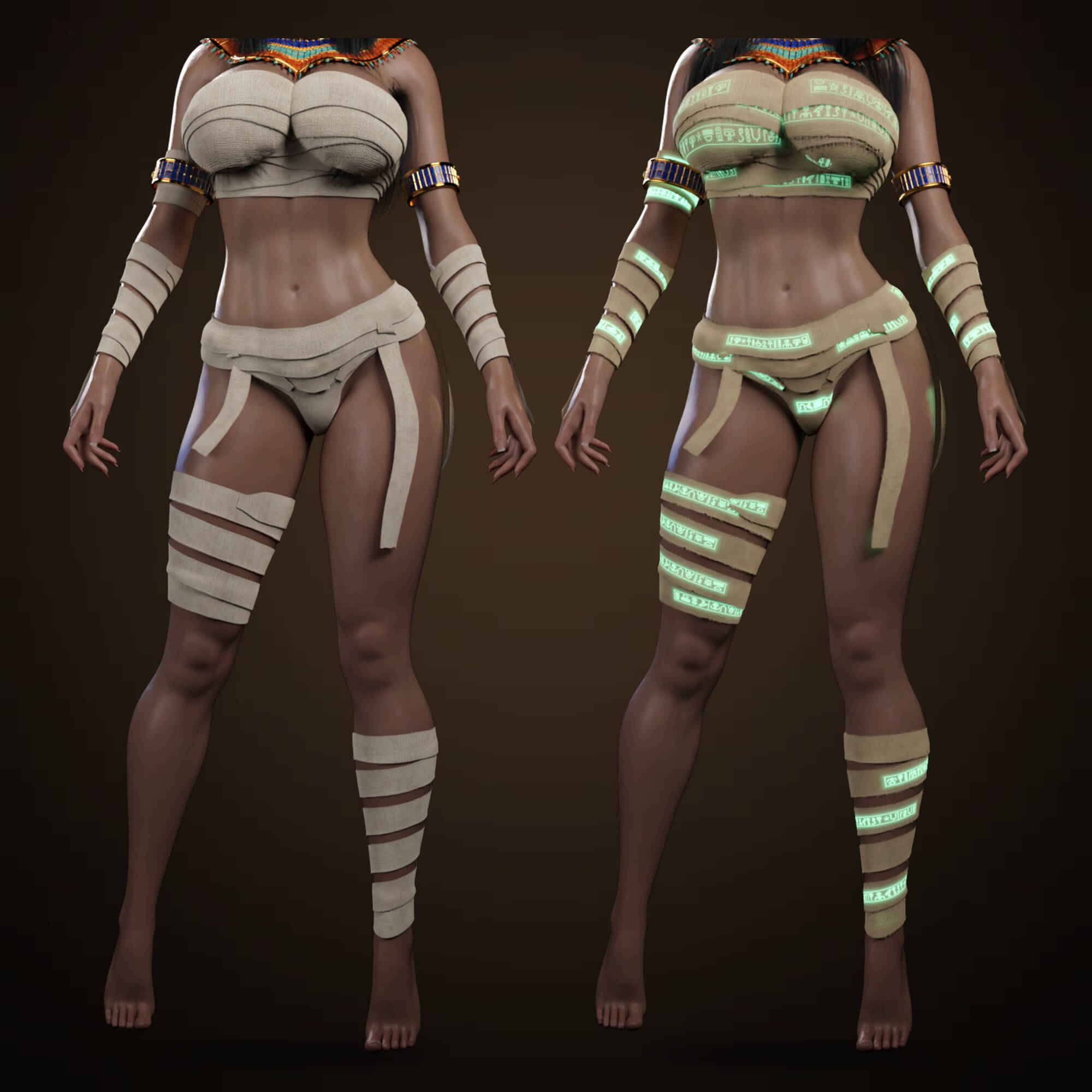 Sexy Mummy Queen Costume for Genesis 9 and Genesis 8 Female Daz Content