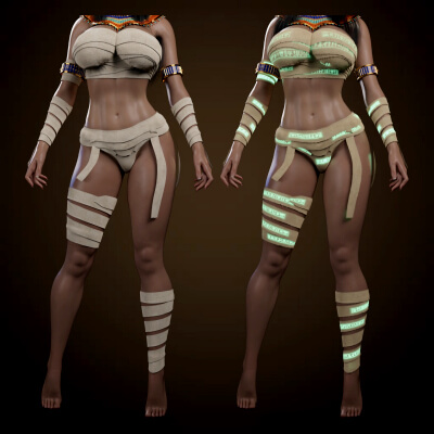 Sexy Mummy Queen Costume for Genesis 9 and Genesis 8 Female