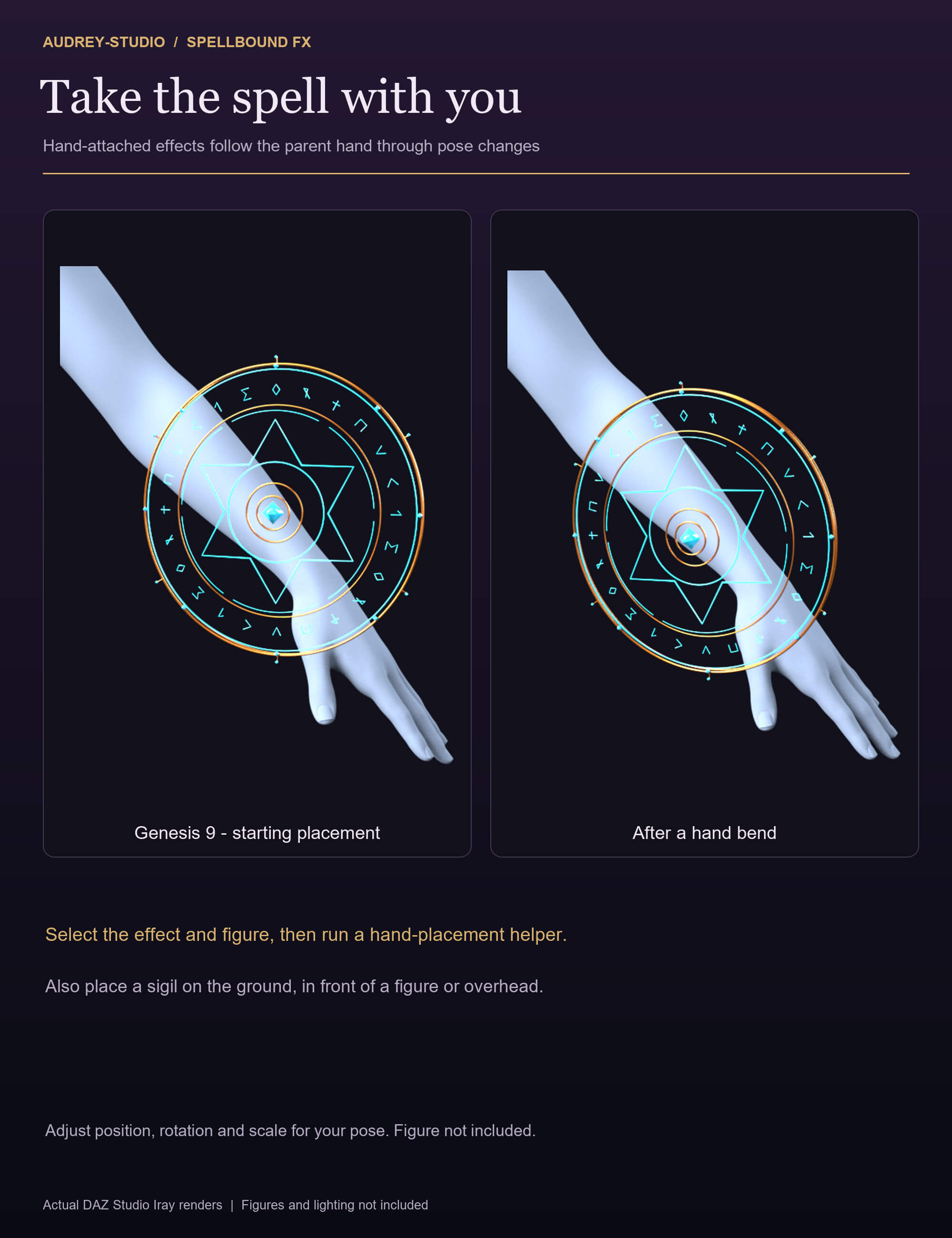 Spellbound FX - Arcane Sigils and Spellcasting Props Daz Content