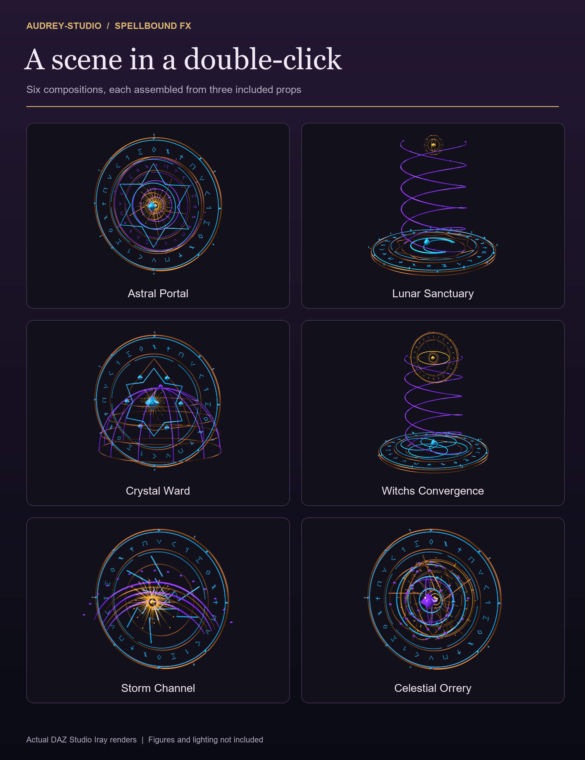 Spellbound FX - Arcane Sigils and Spellcasting Props Daz Content