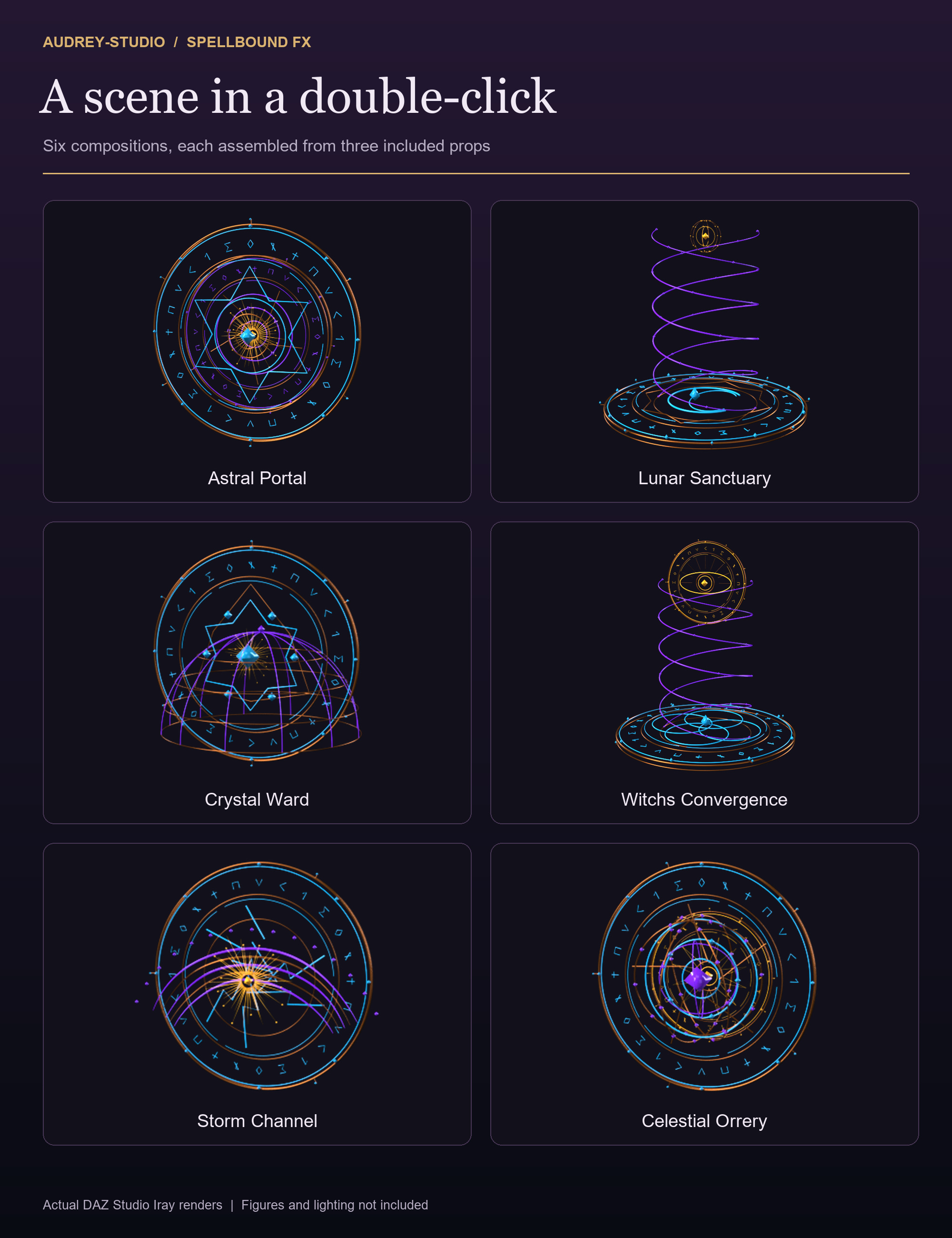 Spellbound FX - Arcane Sigils and Spellcasting Props Daz Content