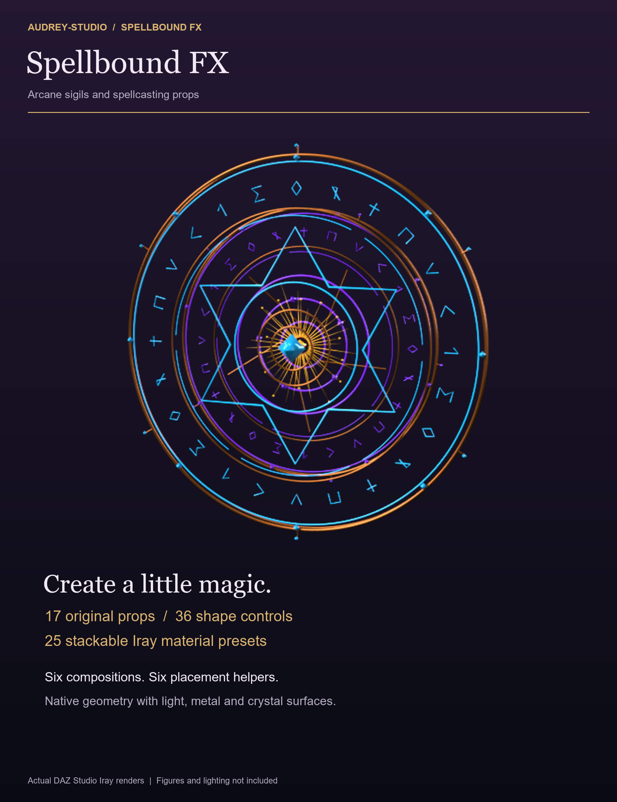 Spellbound FX - Arcane Sigils and Spellcasting Props Daz Content