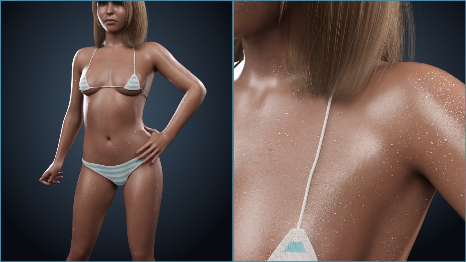 Wet Skin Studio for Genesis 9 8 and 8.1 Daz Content