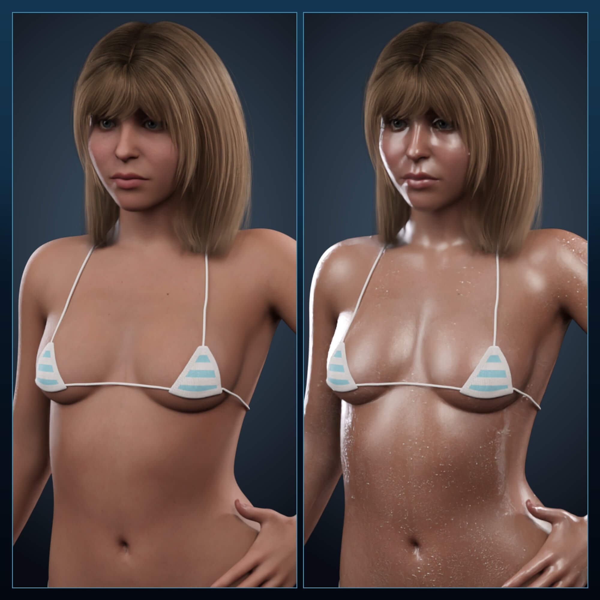 Wet Skin Studio for Genesis 9 8 and 8.1 Daz Content