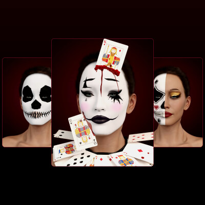 Wild Card Halloween Makeup Blood and Cards for G9 G8F