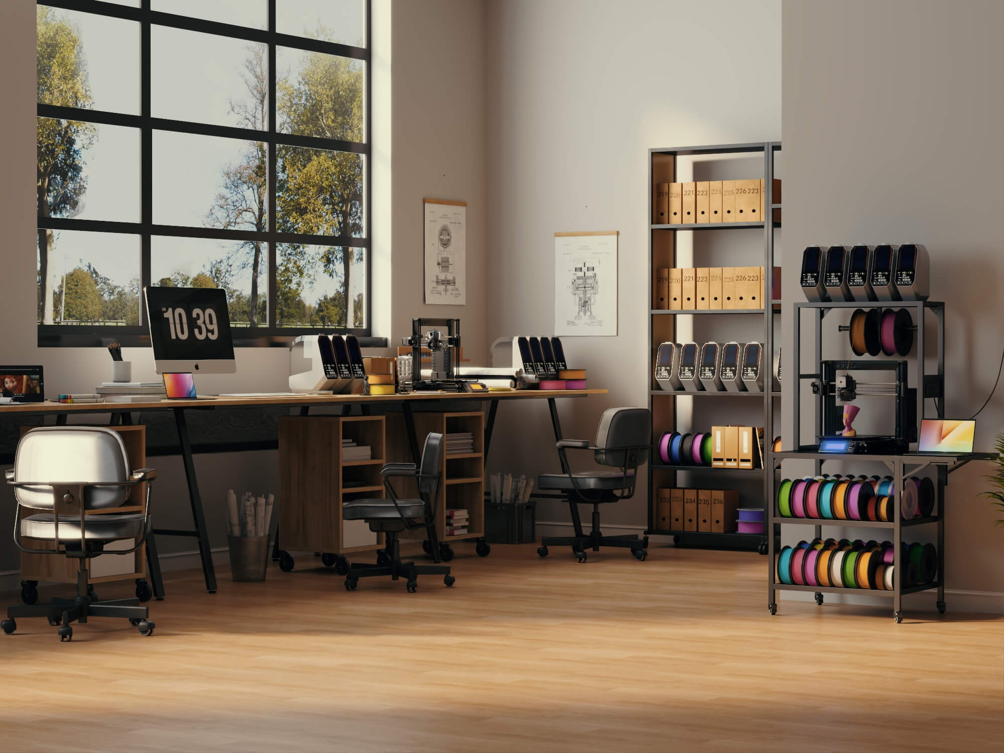 3D Printing Workshop Interior Scene 3D Model