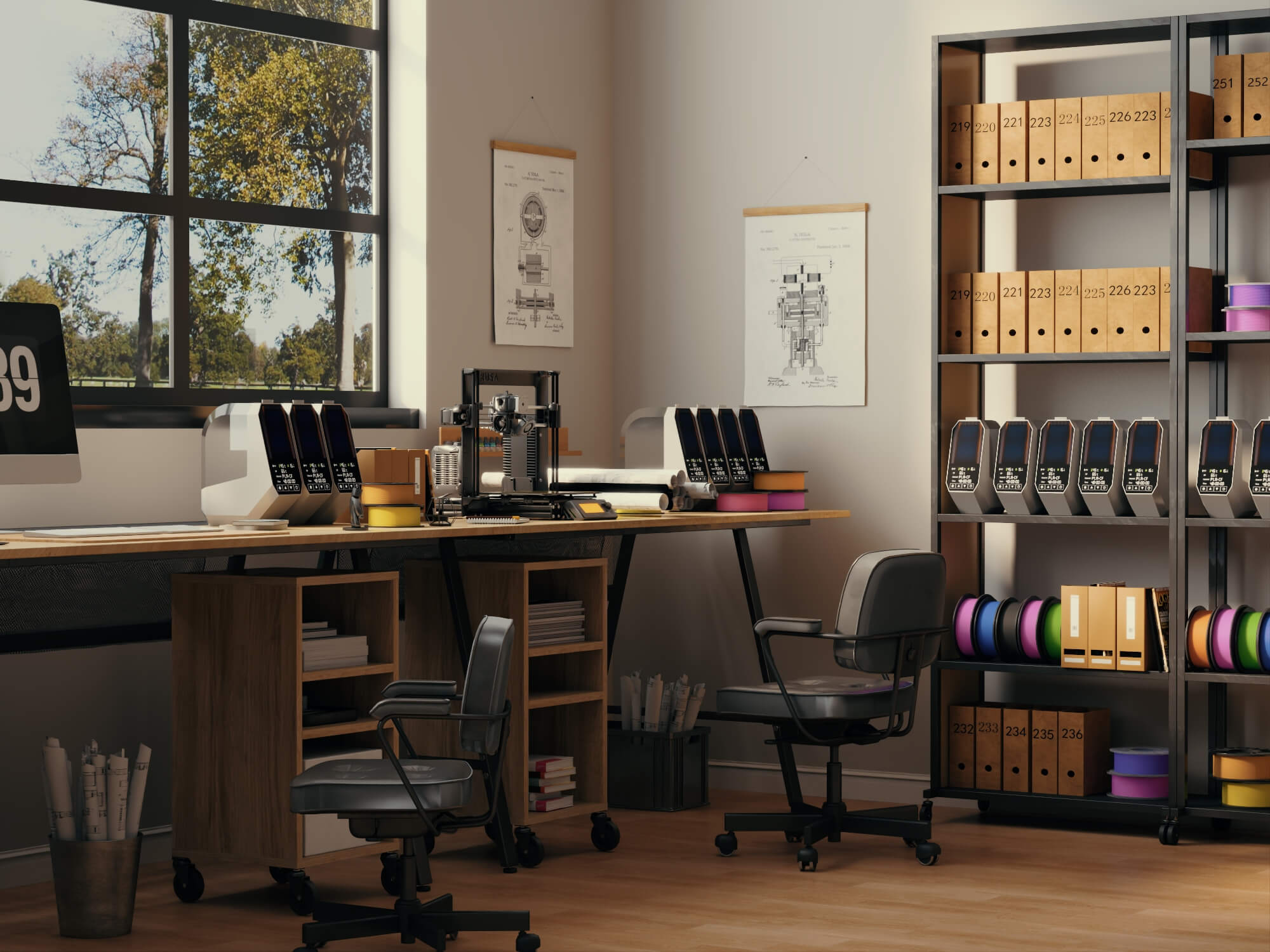 3D Printing Workshop Interior Scene 3D Model