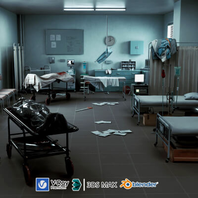 Abandoned Hospital Operating Room Scene
