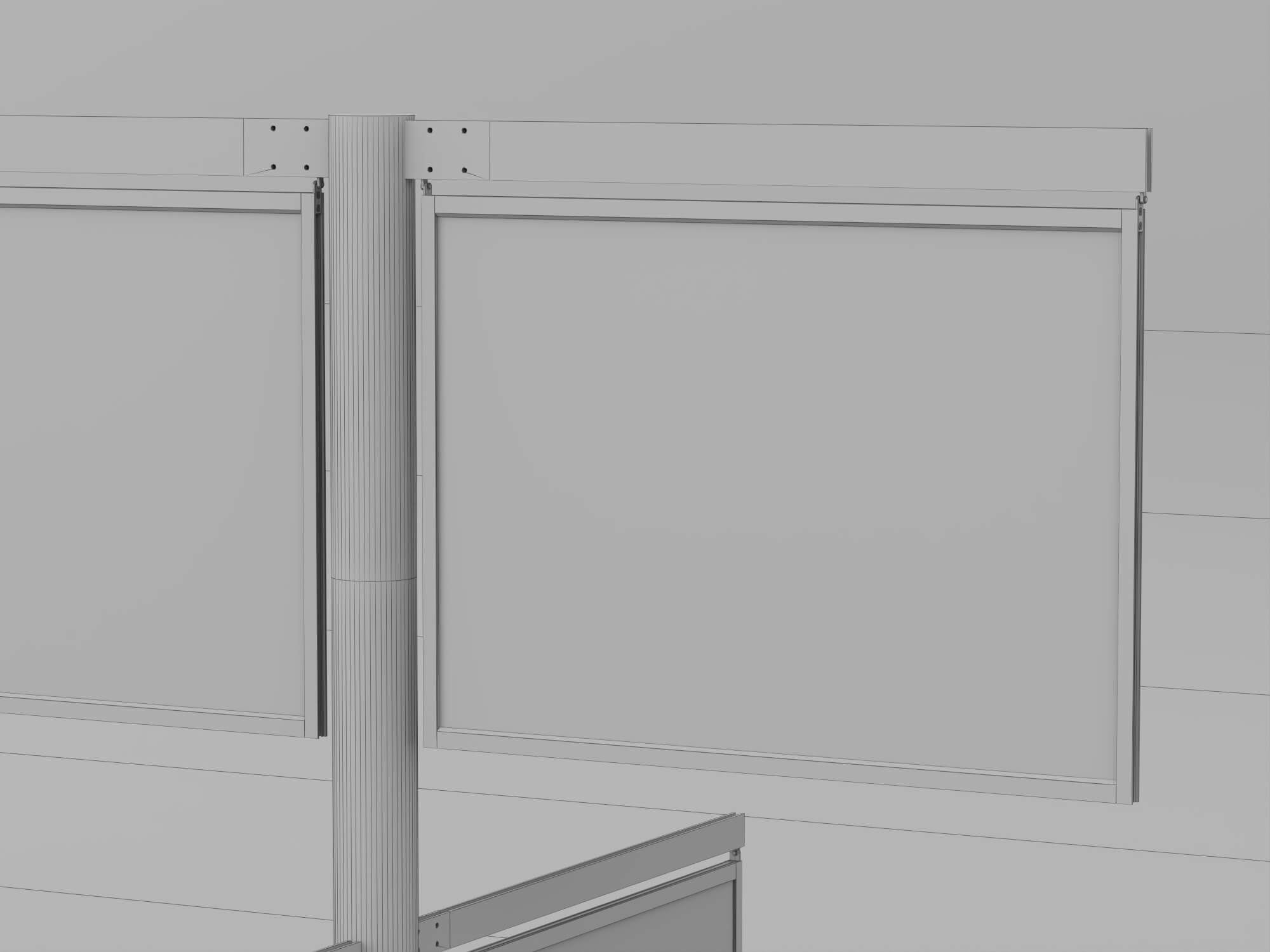 Airport Directional Signage 3D Model 3D Model