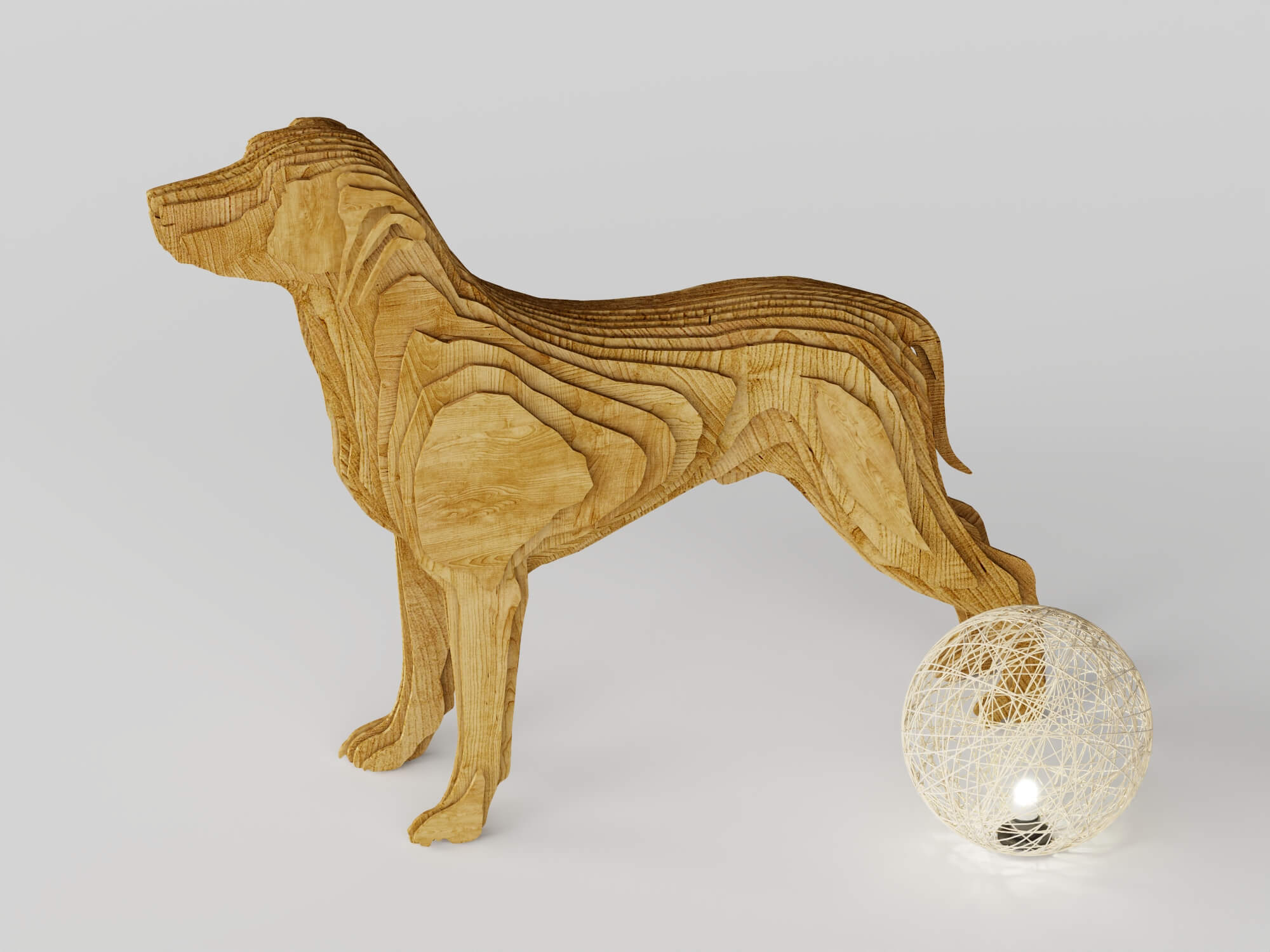 Animal Shaped Wooden Shelves 3D Model 3D Model