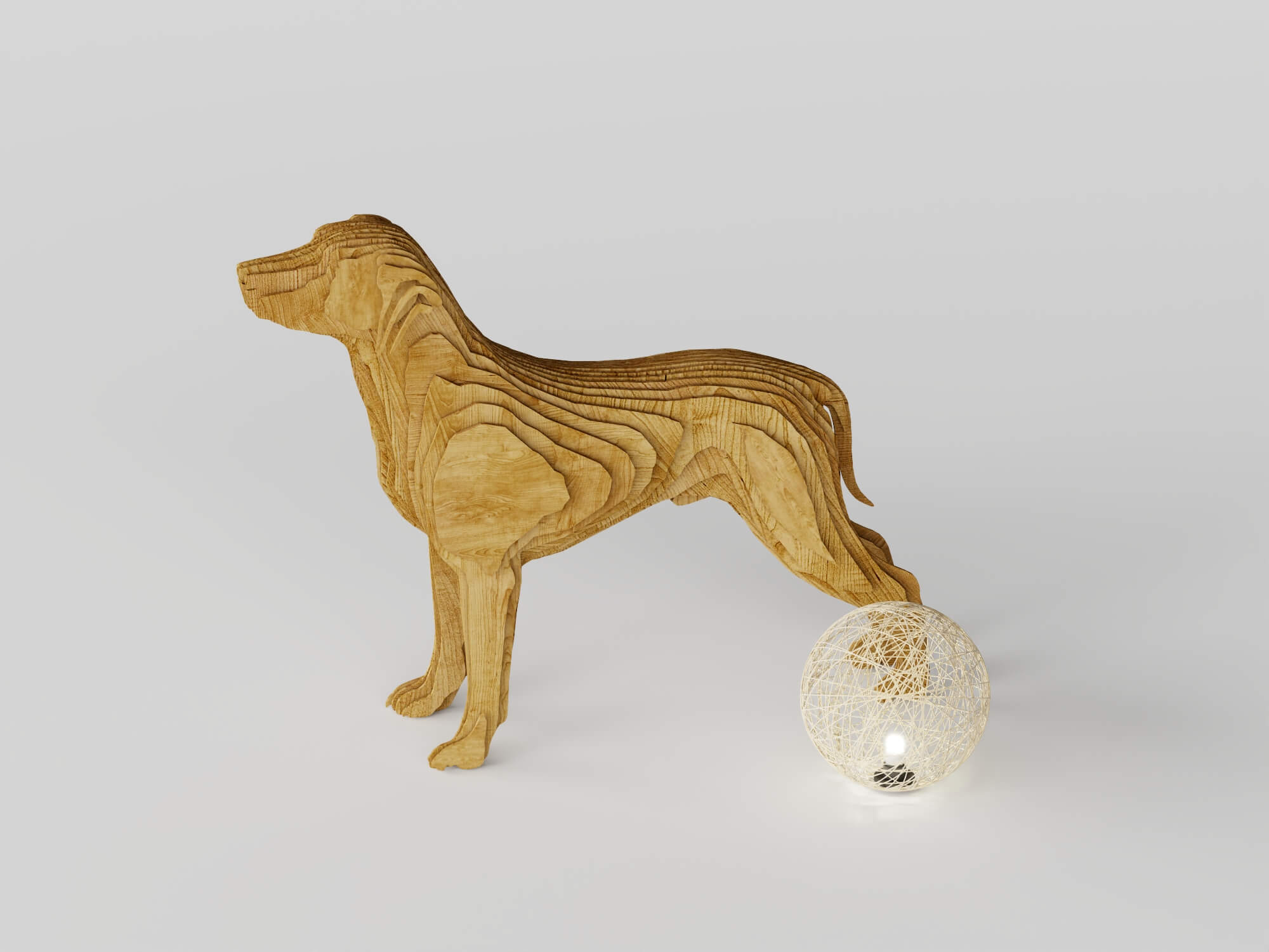 Animal Shaped Wooden Shelves 3D Model 3D Model