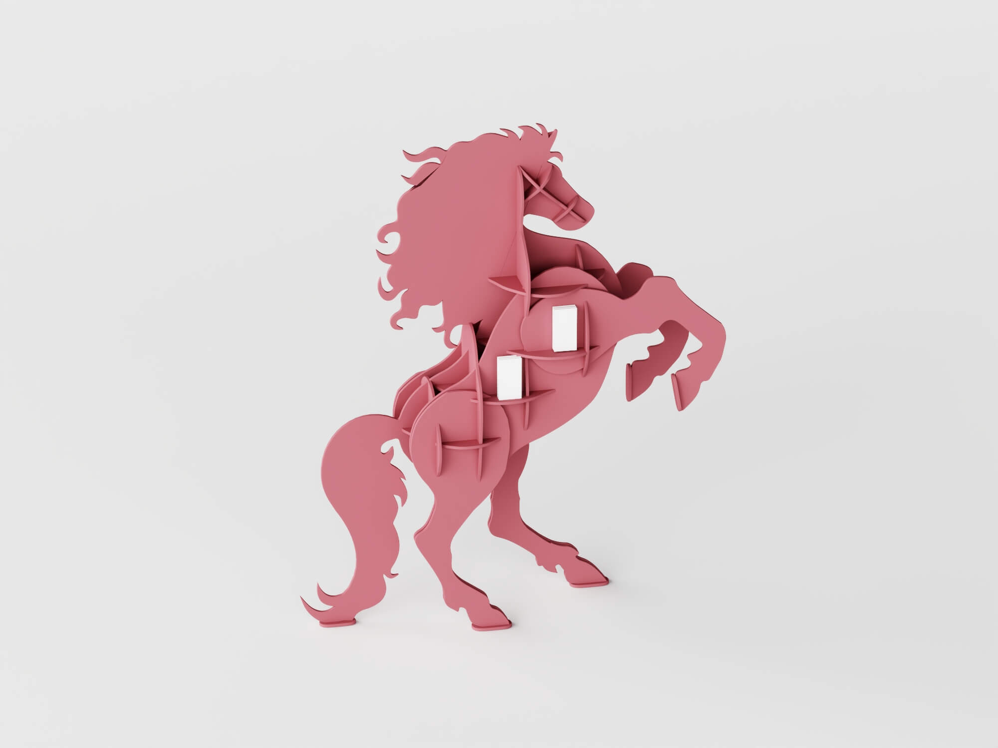 Animal Shaped Wooden Shelves 3D Model 3D Model