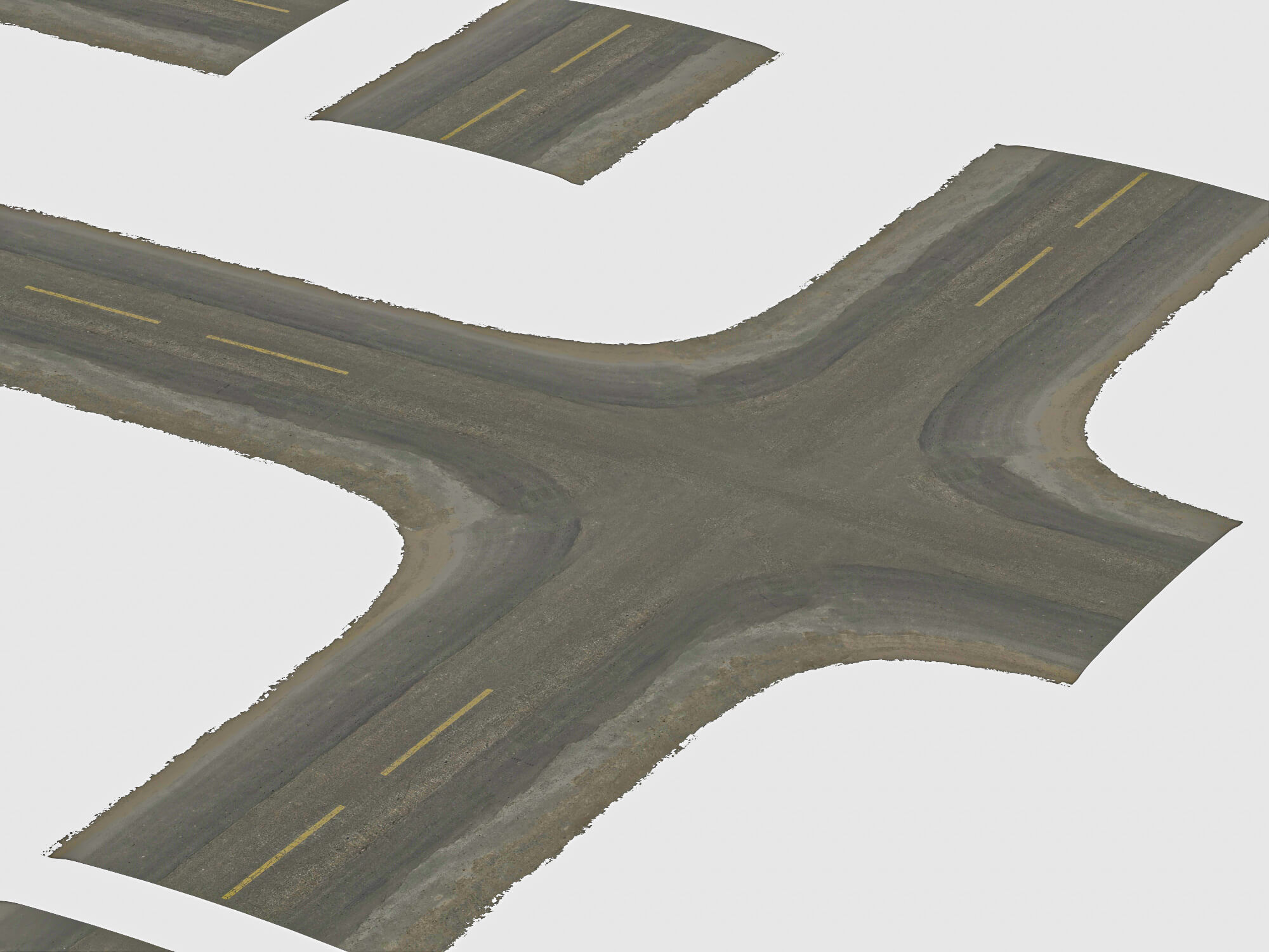 Asphalt Road Segments 3D Model 3D Model