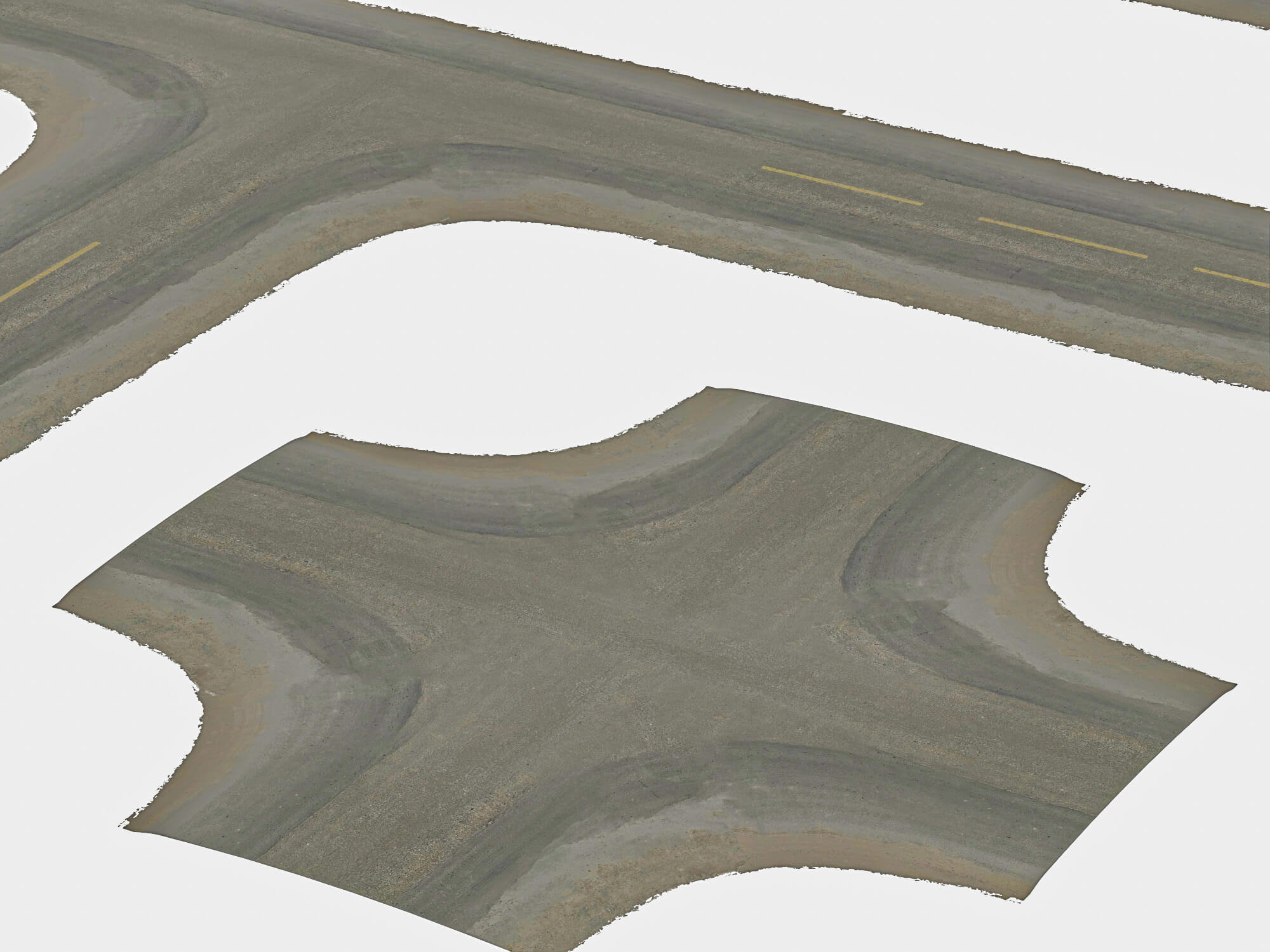 Asphalt Road Segments 3D Model 3D Model