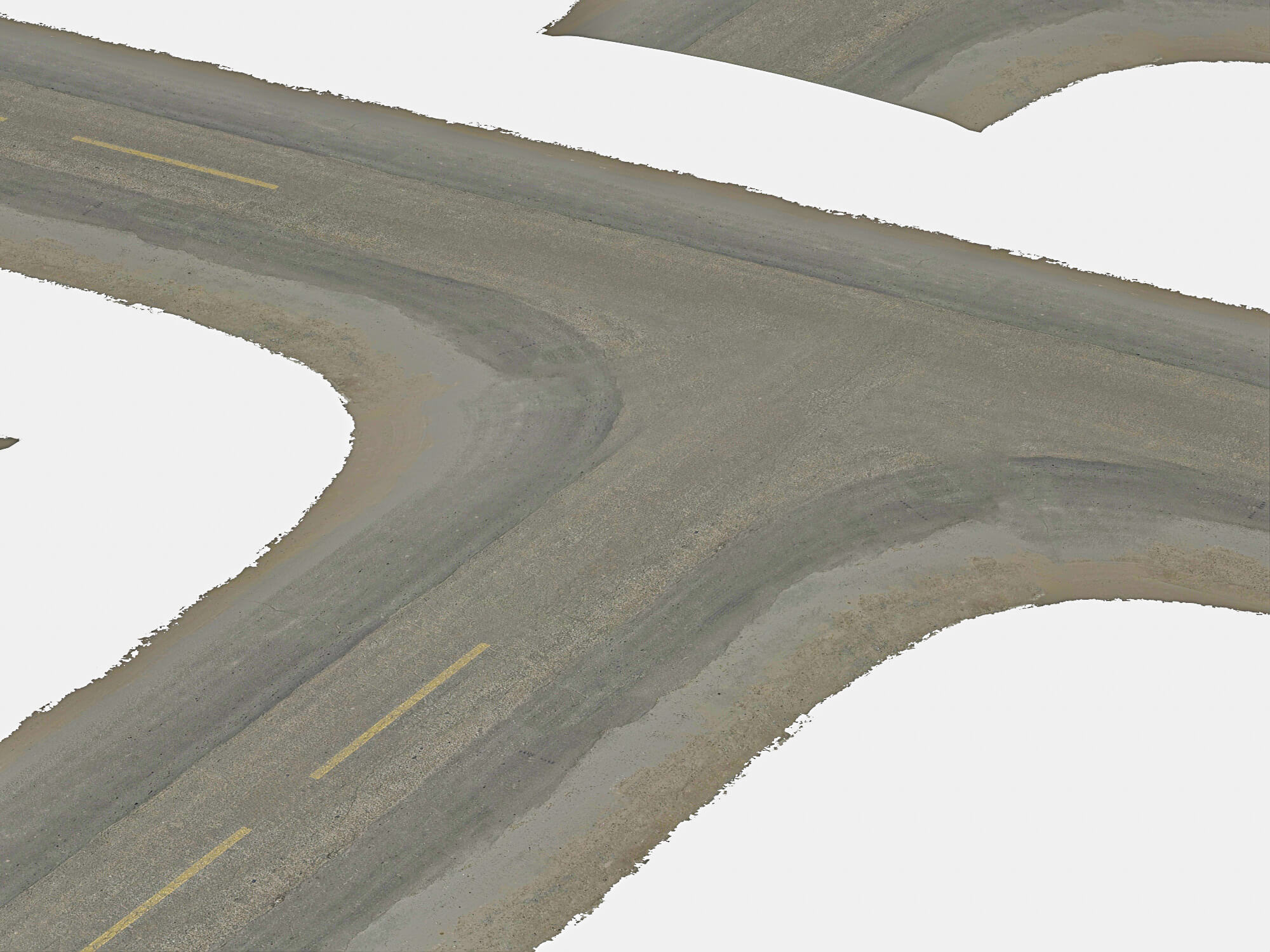 Asphalt Road Segments 3D Model 3D Model