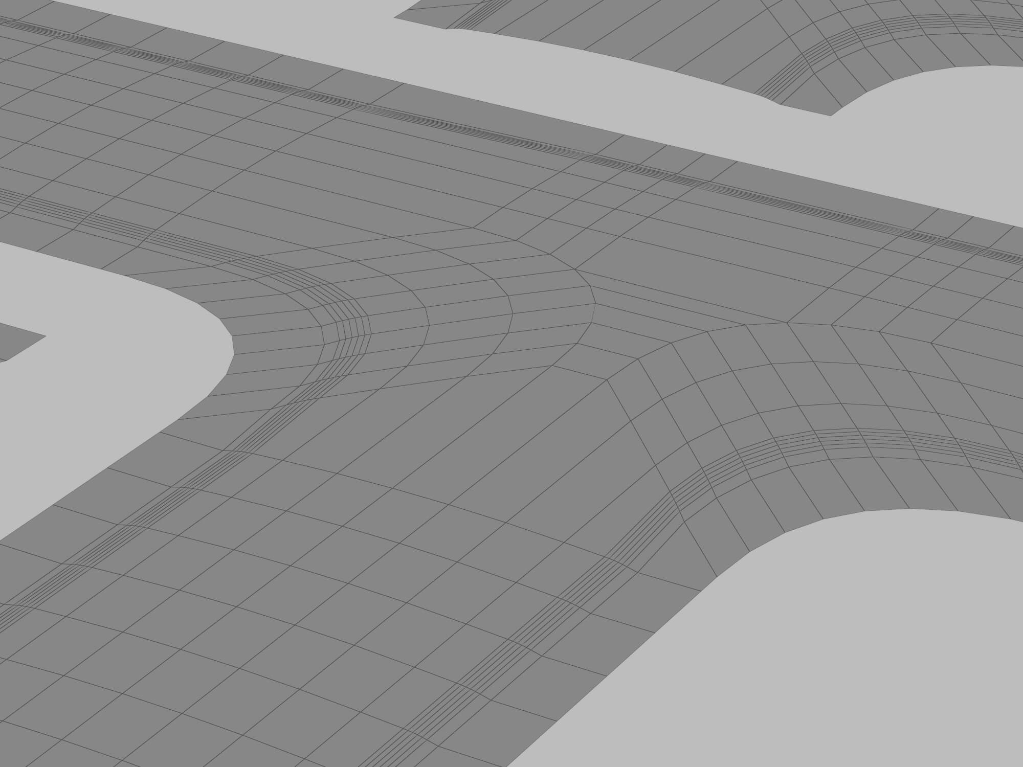 Asphalt Road Segments 3D Model 3D Model
