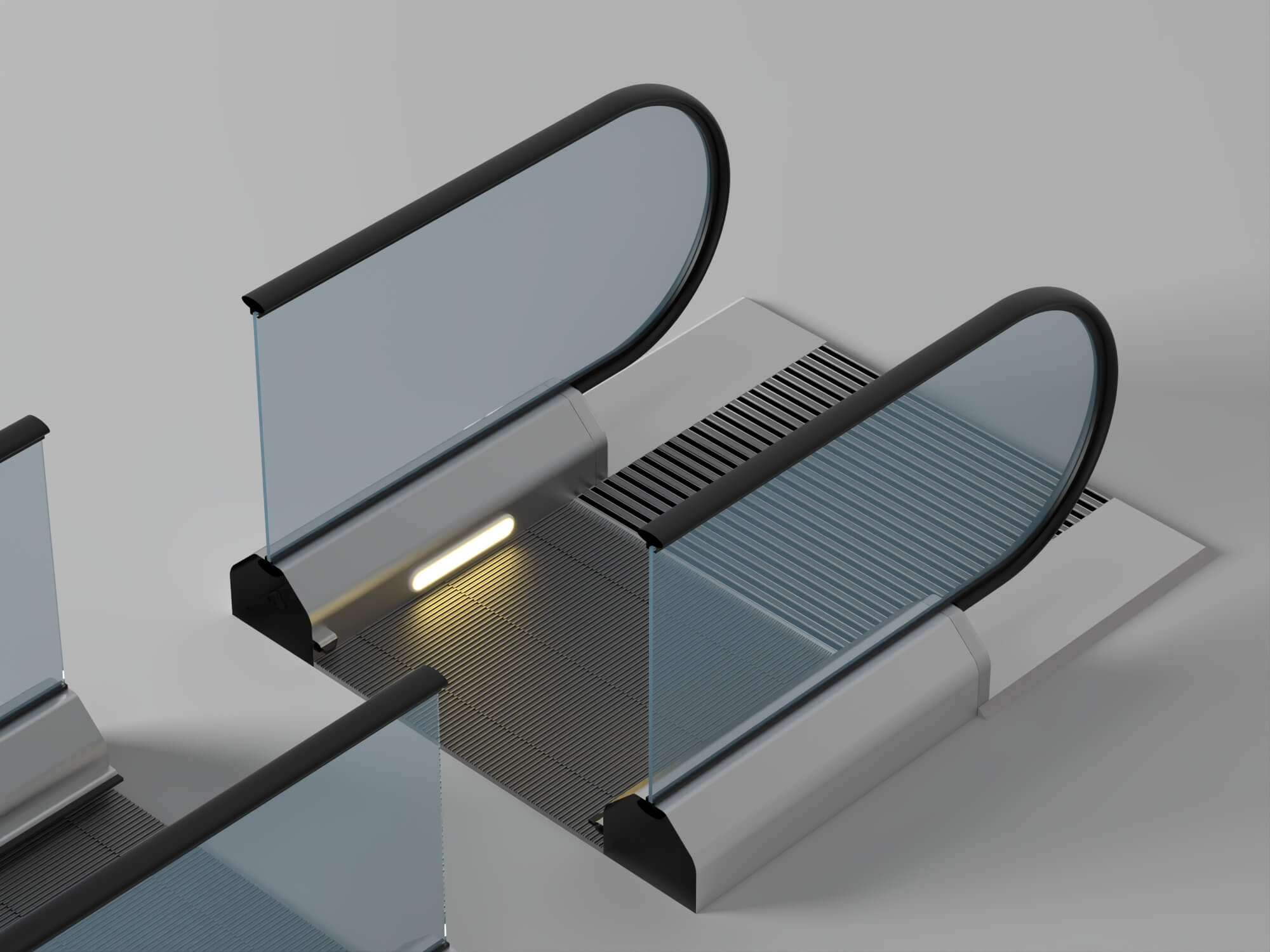 Automatic Sliding Speed Gate Turnstile Lowpoly 3D Model 3D Model