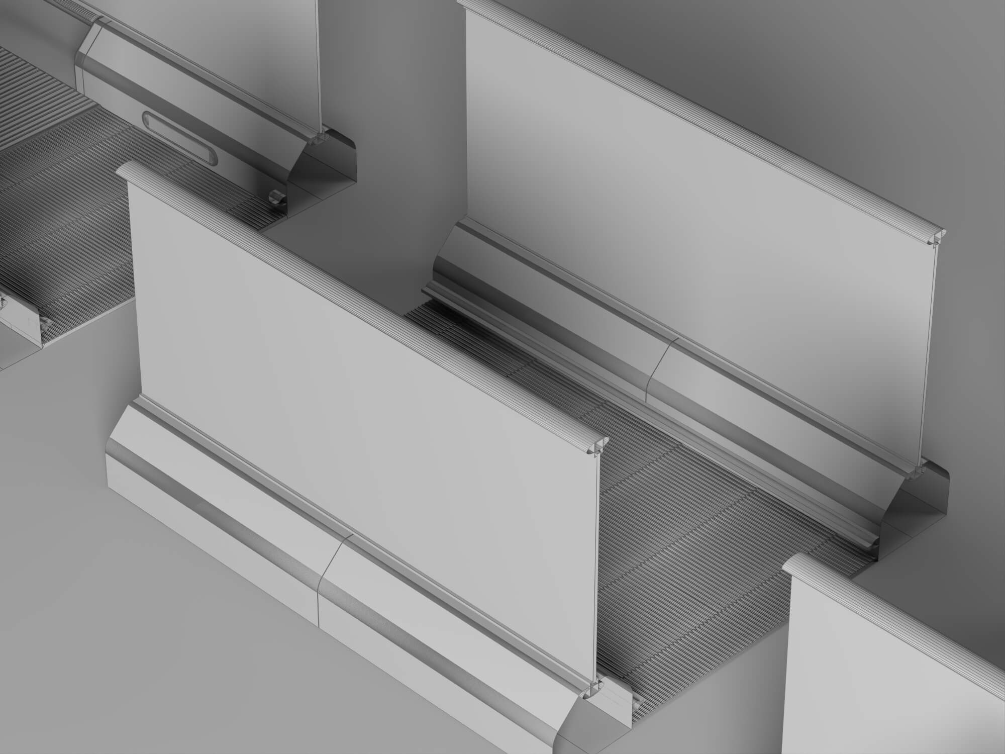 Automatic Sliding Speed Gate Turnstile Lowpoly 3D Model 3D Model