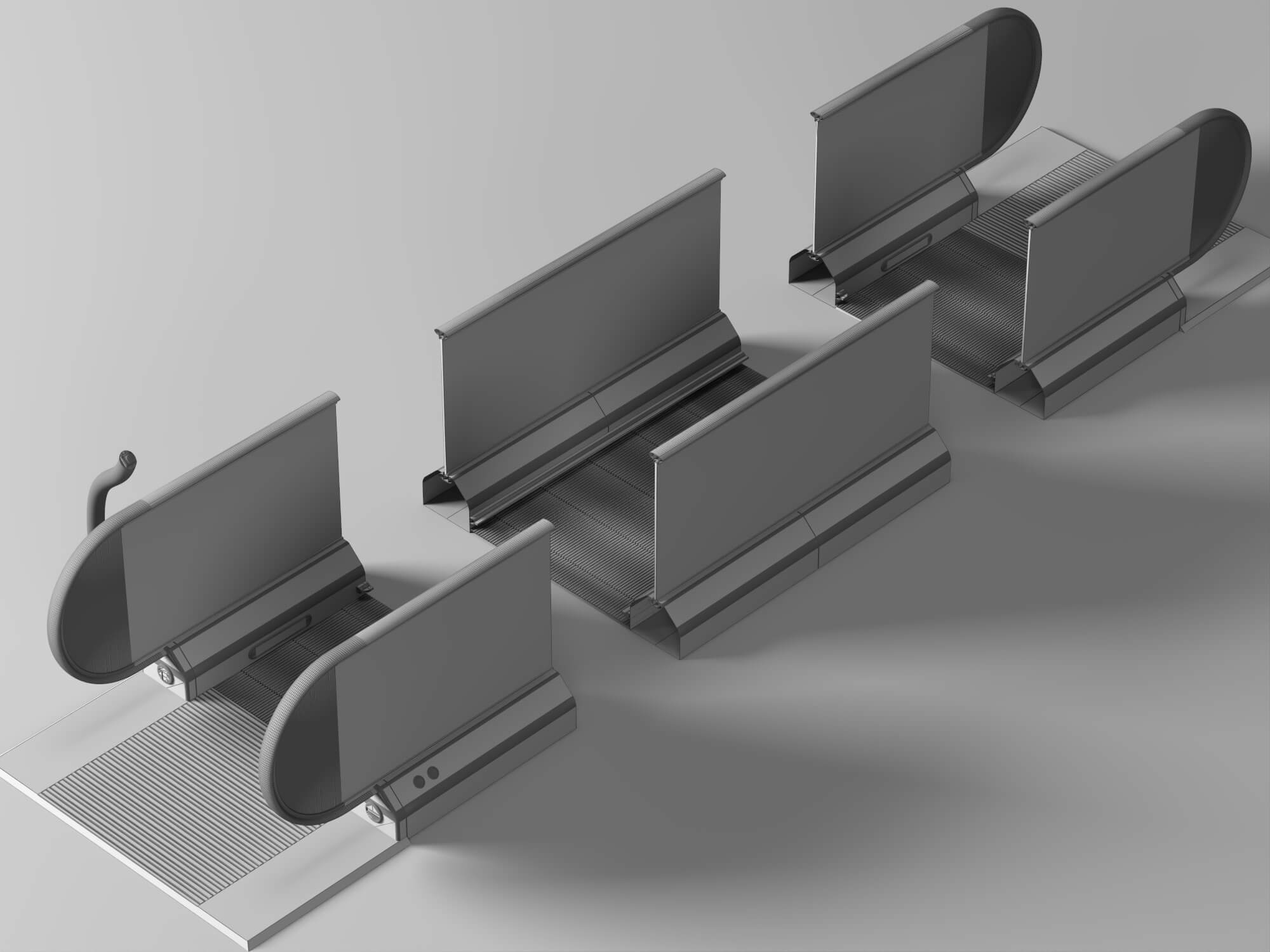 Automatic Sliding Speed Gate Turnstile Lowpoly 3D Model 3D Model